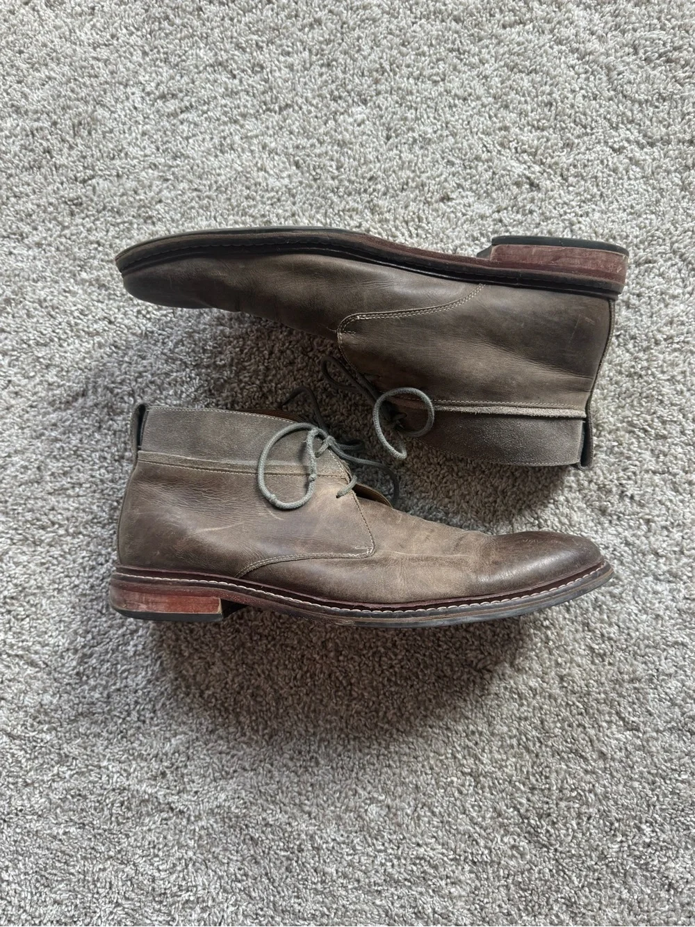 Cole Haan Men’s Chukka Boots Size 13 Brown Leather Lace-Up Ankle Boots